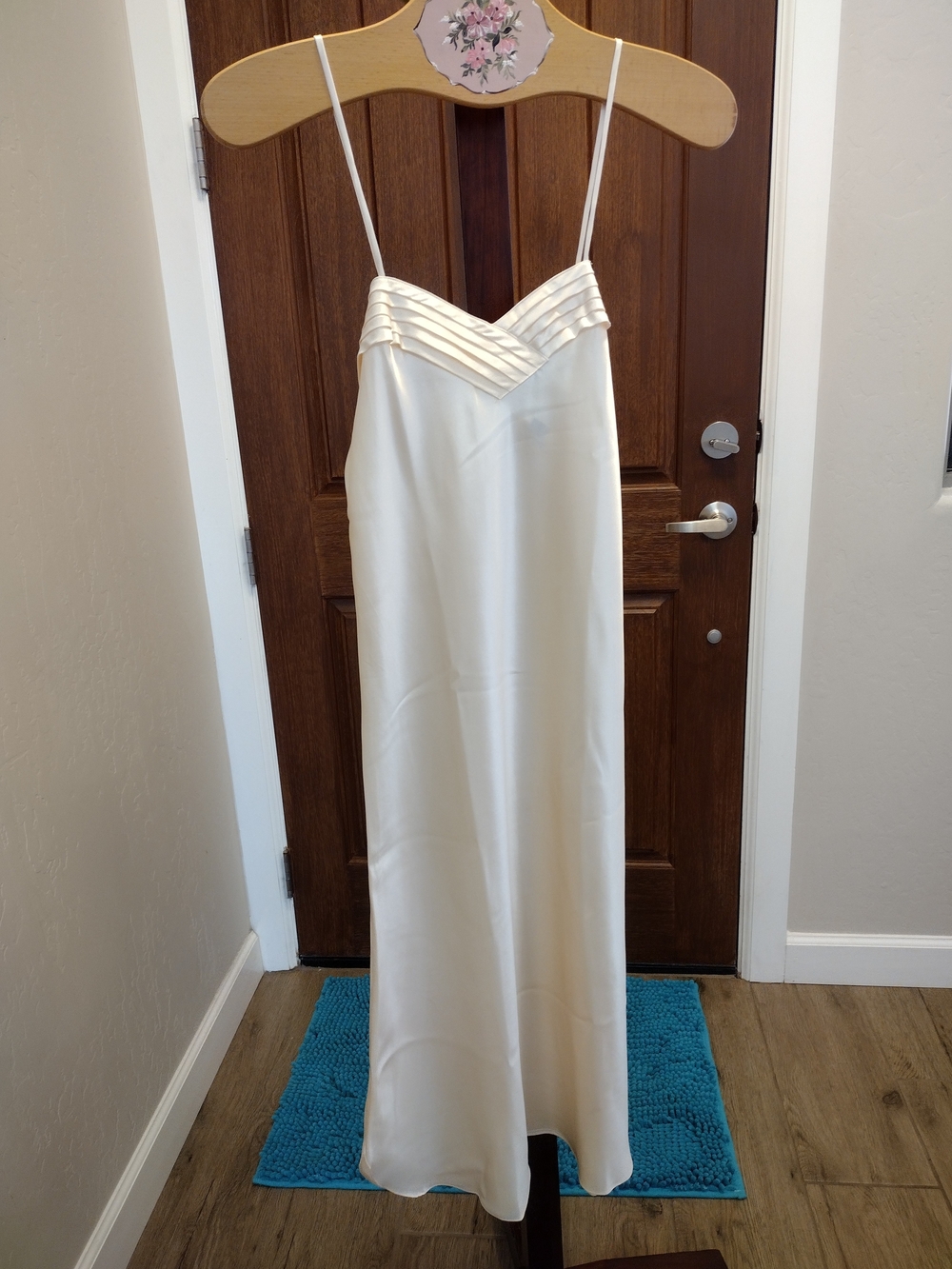 Victoria's Secret Ivory Satin Strapless Slip Dress